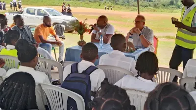 Moment de sensibilisation au Lycée public Rigobert-Landji (LRL) de Moanda