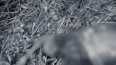 La victime après l’attaque de l’éléphant à Tchibanga