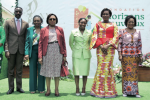 Les personnalités dont les premières dames du Gabon et du Congo ayant assisté à la relance de la Fondation Horizons nouveaux.